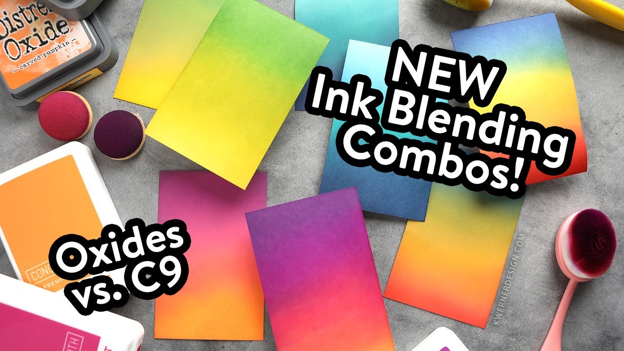NEW Ink Blends! Distress Oxides vs. Concord & 9th Inks #KristinasInkCombos