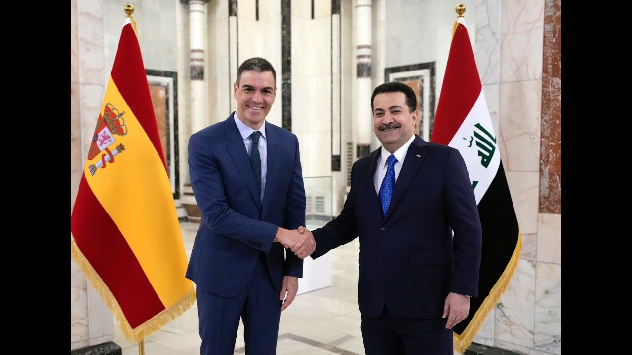 مراسم الاستقبال الرسمي لرئيس الوزراء الإسباني  من قبل رئيس مجلس الوزراء في  القصر الحكومي