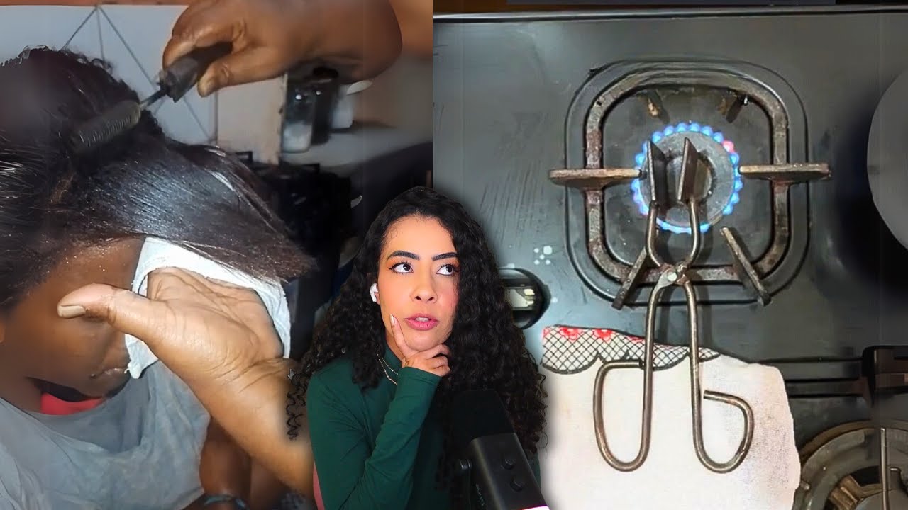 ALISOU COM CHAPA DE FERRO O CABELO CRESPO !