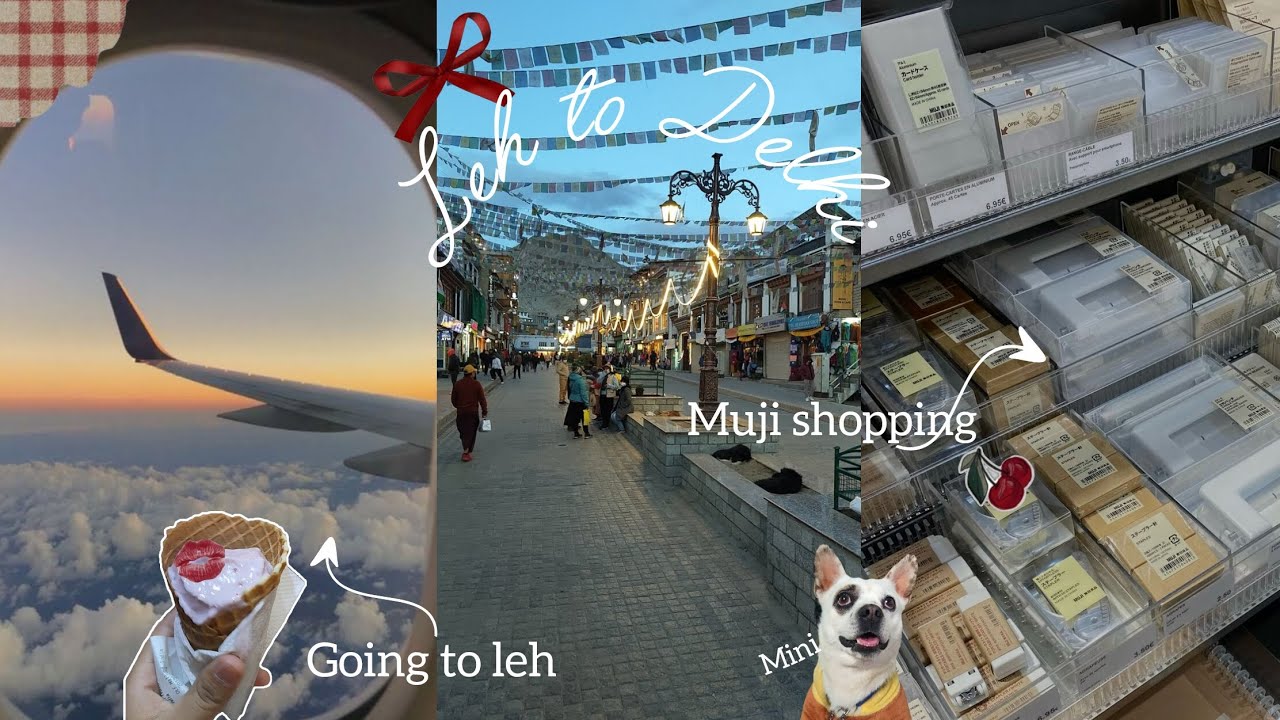 Leh to Delhi (muji shopping for the last time)🌀🌱🎗️🍒