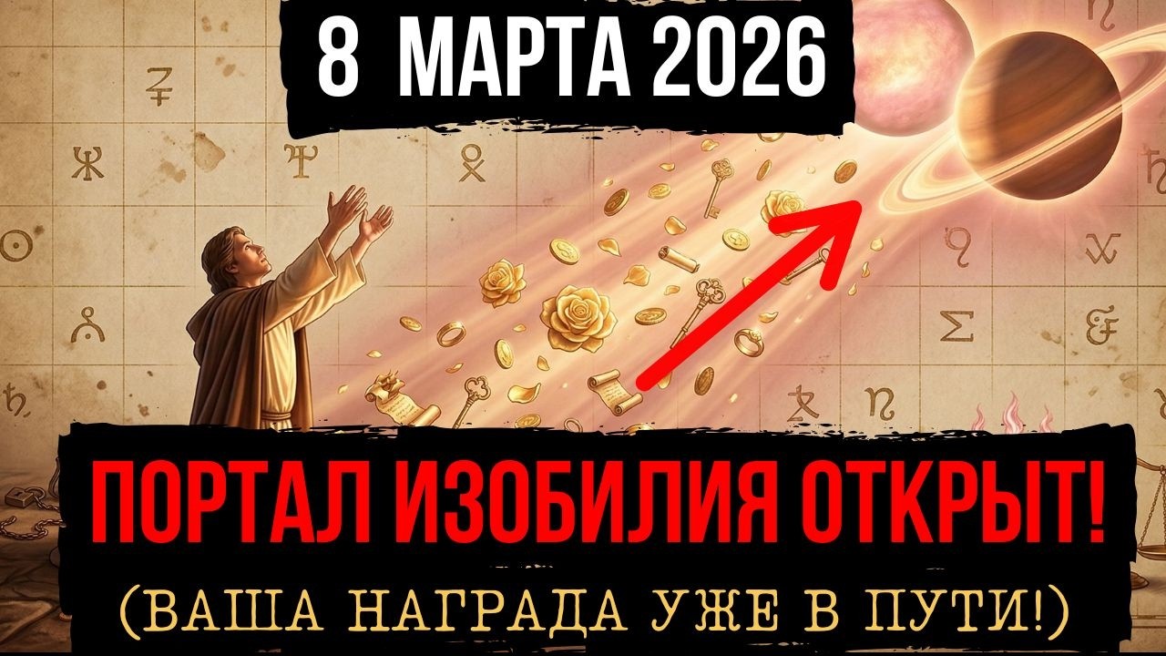 ПОРТАЛ ИЗОБИЛИЯ ОТКРЫВАЕТСЯ 8 МАРТА! Венера и Сатурн принесут ТО, ЧТО ВЫ ЗАСЛУЖИЛИ!