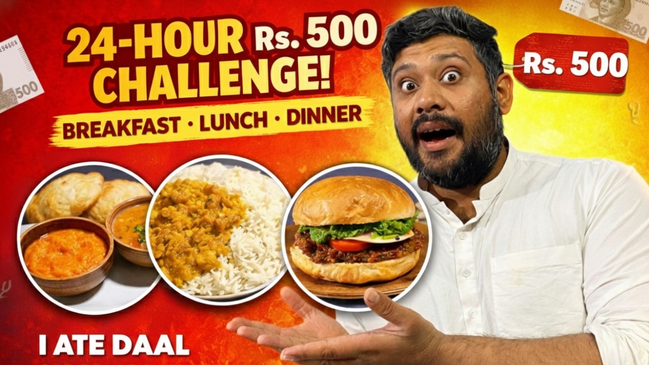 Can You Get 3 Meals for 500 Rupees? | 24-Hour Food Challenge