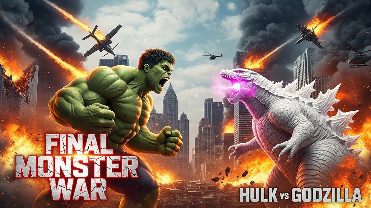 Hulk vs White Godzilla – Ultimate War Destroys the City | Epic Monster Battle