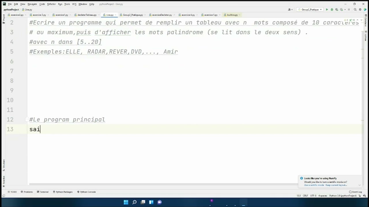 [Python] - Les sous programmes (exercice)