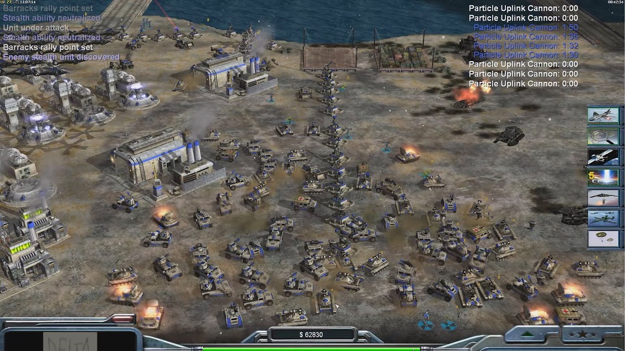 USA Laser - Command & Conquer Generals Zero Hour - Сложный игровой процесс 1 против 7