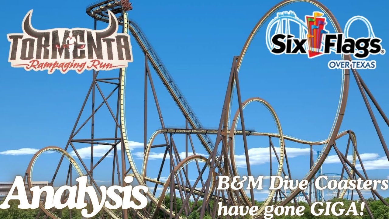 Анализ забега Tormenta Rampaging || Six Flags Over Texas — НОВИНКА для горок B&M GIGA DIVE 2026 г...