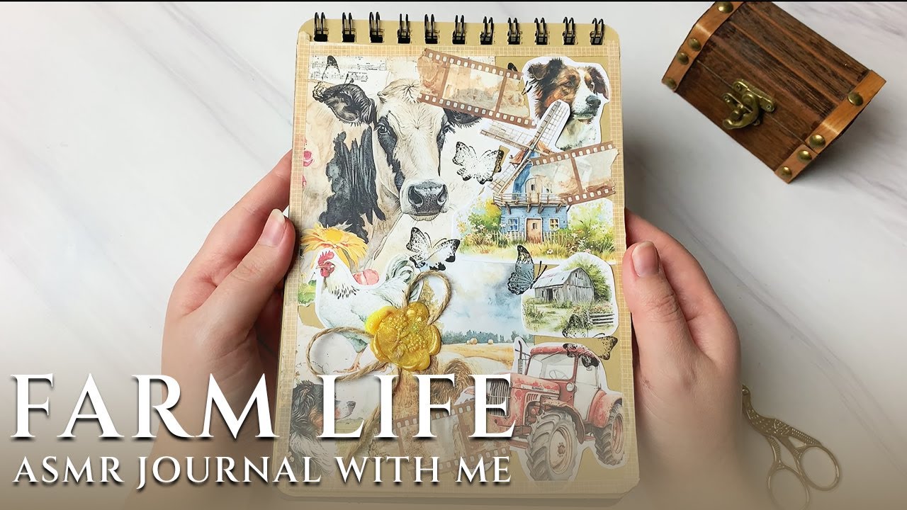 No Talking ASMR FARM LIFE Junk Journal With Me