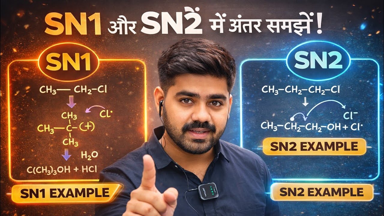 SN1 vs SN2 🔥 | Difference with TRICK | NEET & Boards Most Confusing Reaction 😱