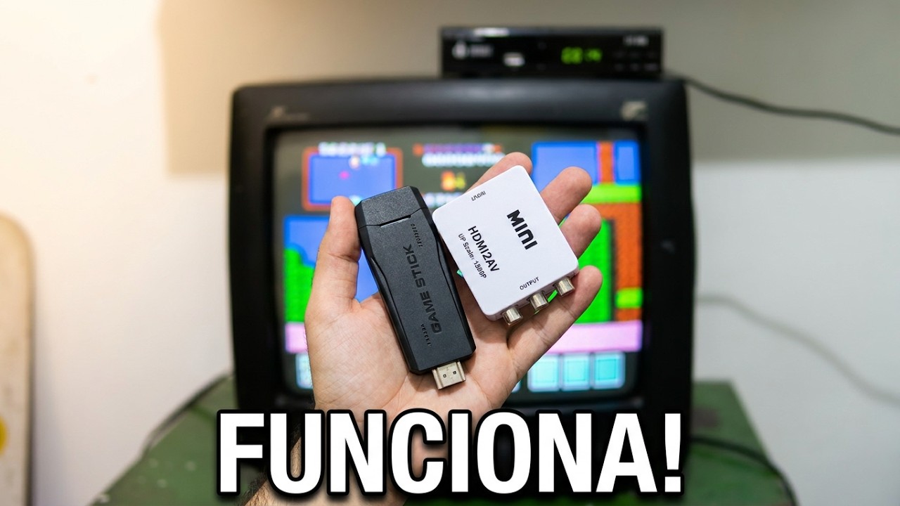 Como instalar Game Stick  na TV de Tubo