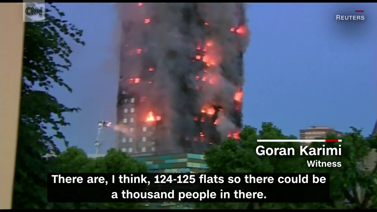 Massive blaze engulfs London apartment block