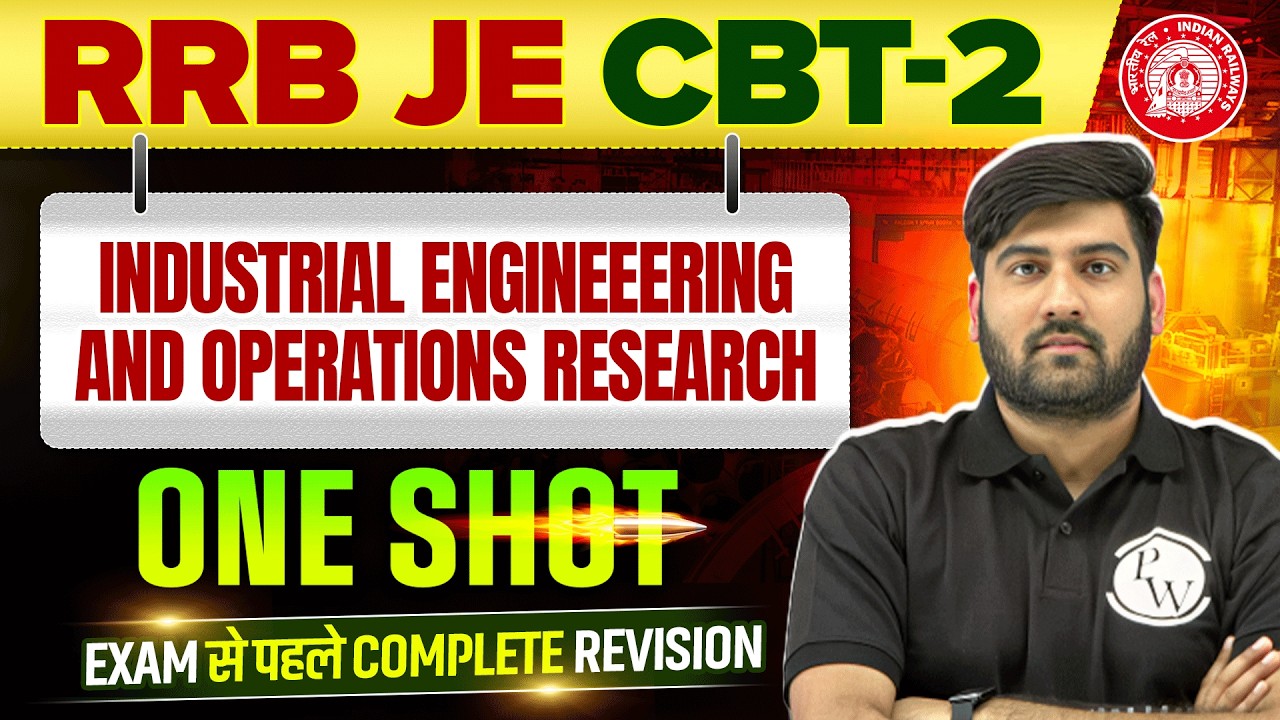 Industrial Engineeering and Operations Research in ONE SHOT 🔥| ME | RRB JE CBT 2 Preparation