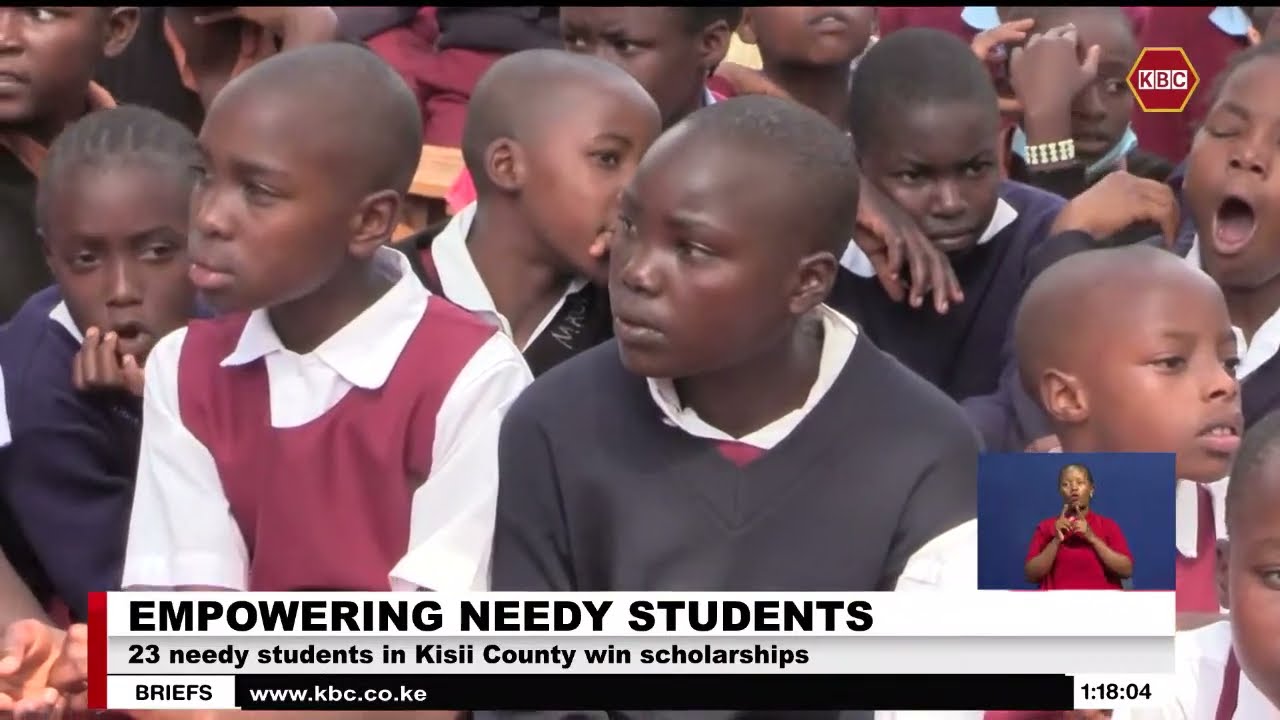 23 needy students in Kisii County win scholarships.