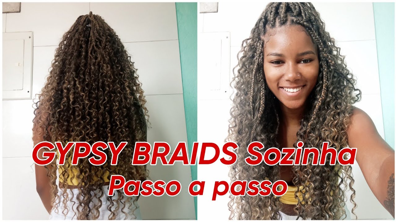 Como fazer GYPSY BRAIDS Sozinha| Passo a passo de trançar o cabelo