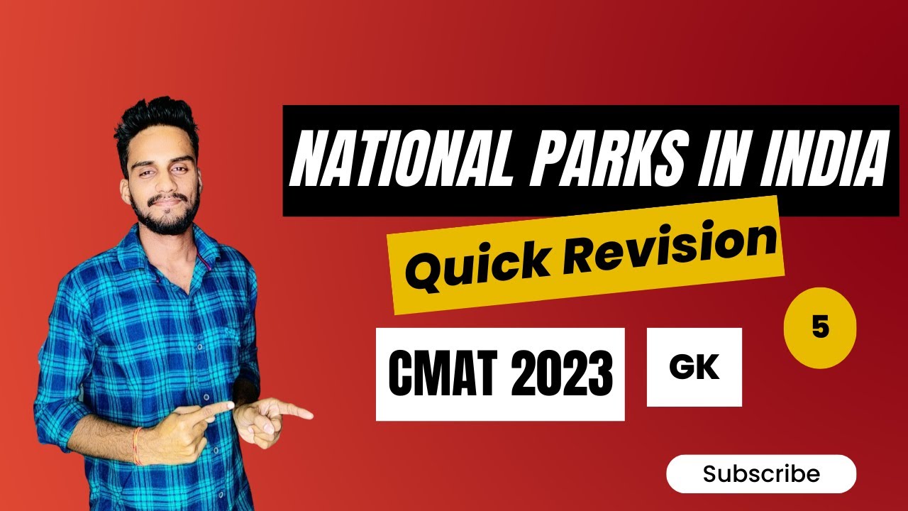 National Parks CMAT 2023 General Awareness Quick Revision Last min Preparation 