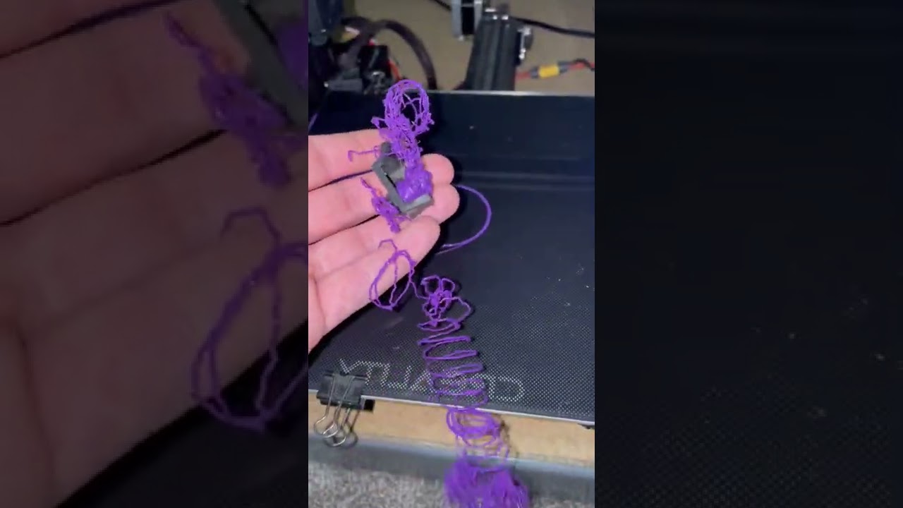Неудачная 3D-печать (потеря адгезии к печатной платформе)