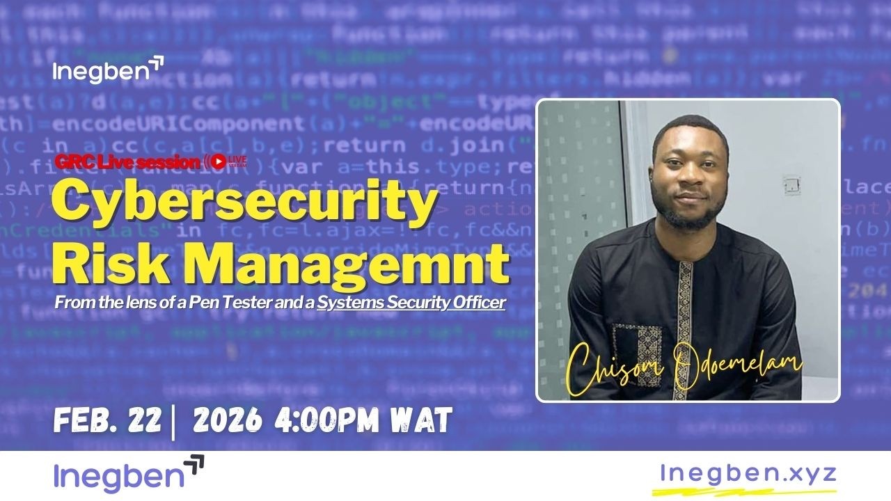 Cybersecurity Risk Managemnt Training for GRC professionals with Chisom Godwin
