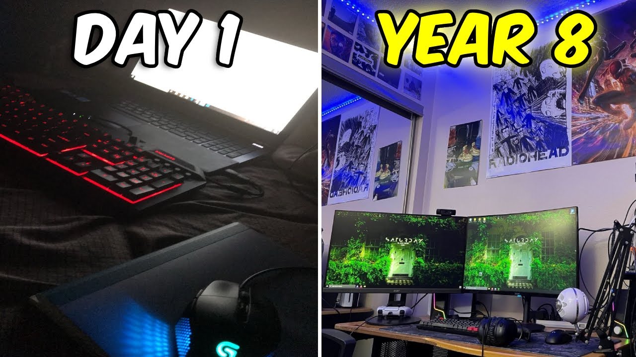 My 8 Year Gaming Setup Progression...