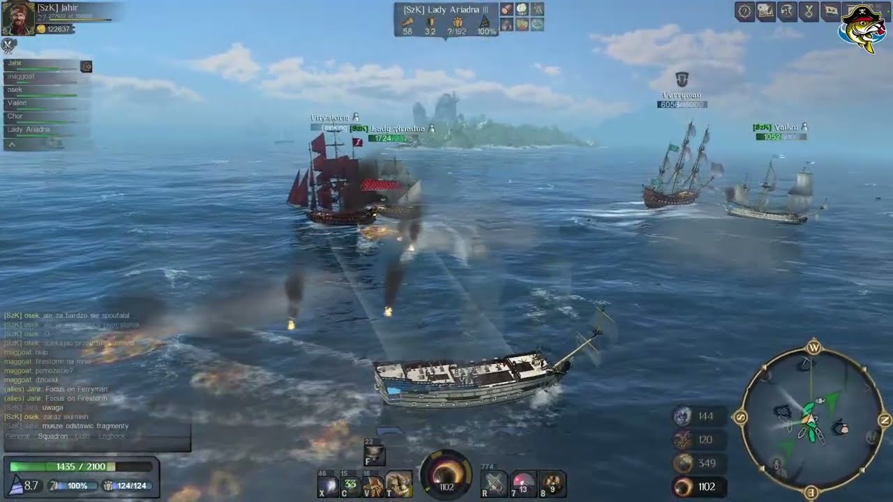 Szczupaki polują - legenda, boss i gracz - World of Sea Battle