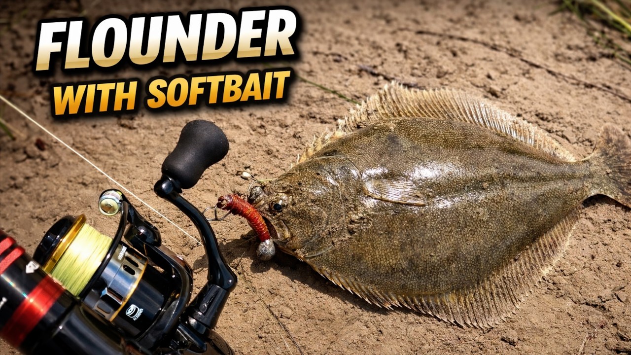 Stealth Fishing Catching Flounder on a Rod - Catch & Cook!