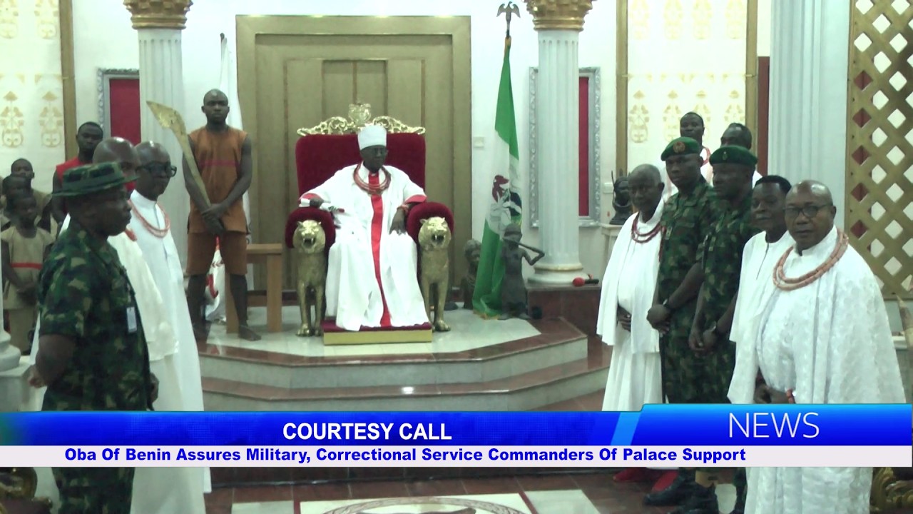 Oba Of Benin Assures Military, Correctional Service Commanders Of Palace Support