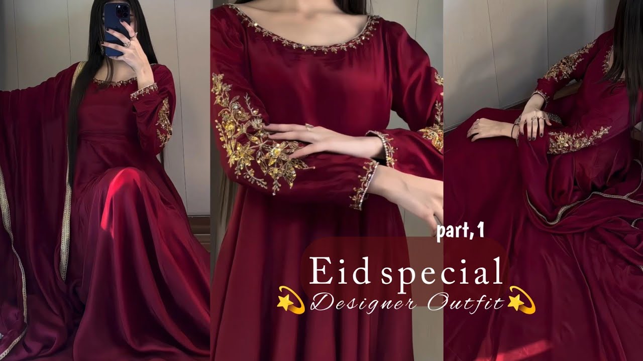 🦪Eid special✨Designer dress💫Beads hand work embroidery design 
