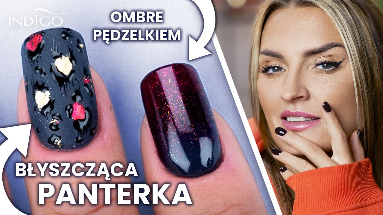 Panterka na paznokciach i ciemne ombre pędzelkiem! Paznokcie na jesień 2021 | Indigo Nails