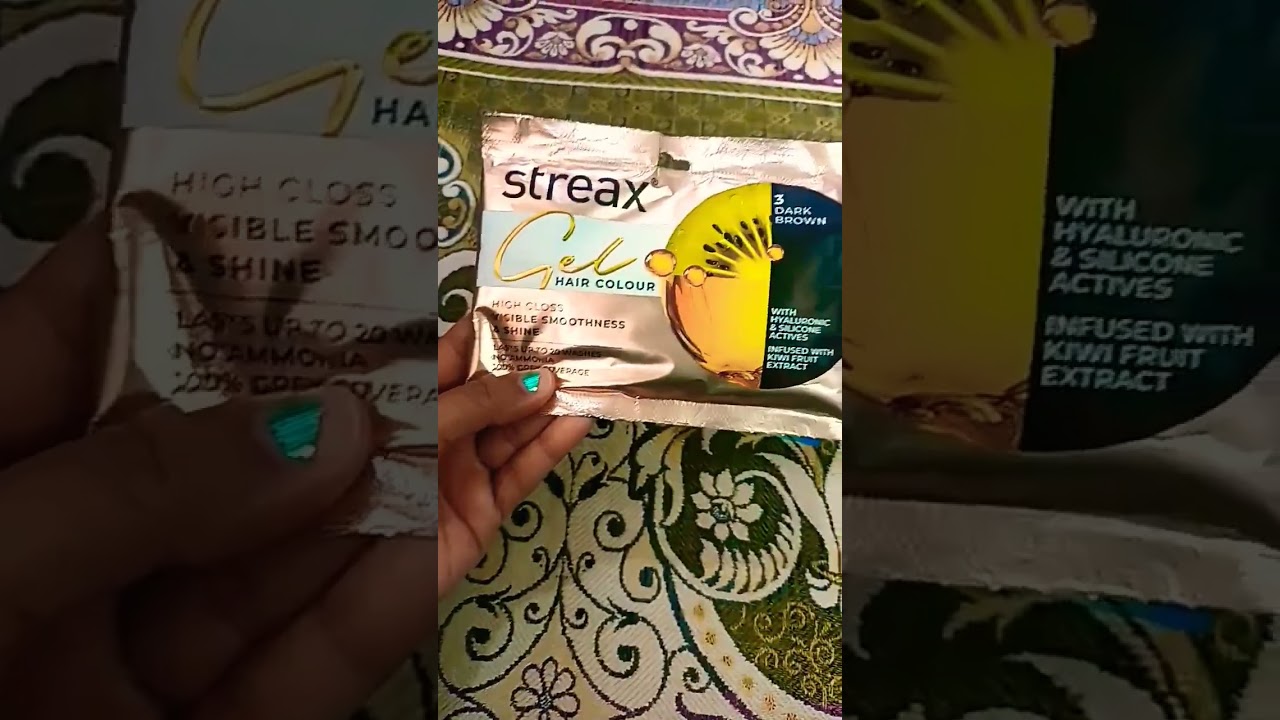 Streax Gel Hair Colour  #streaxhaircolour #darkbrown