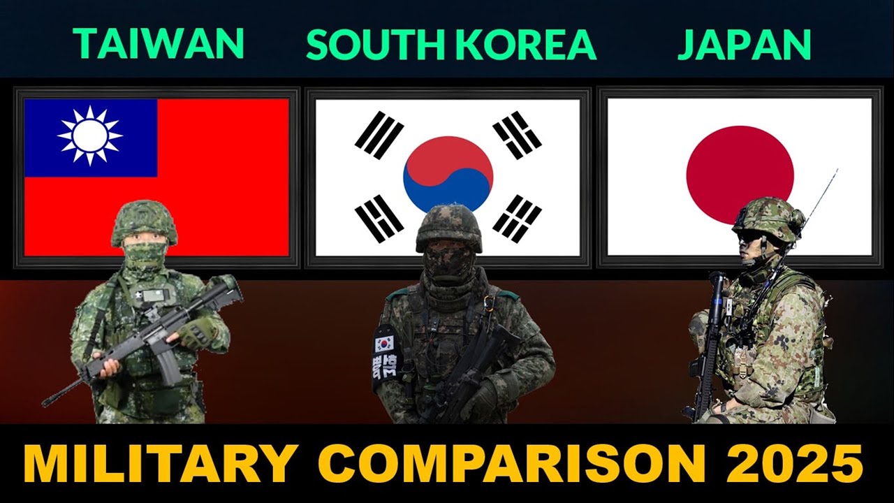 Taiwan vs South Korea vs Japan Military Power Comparison 2025 | Defense Tube