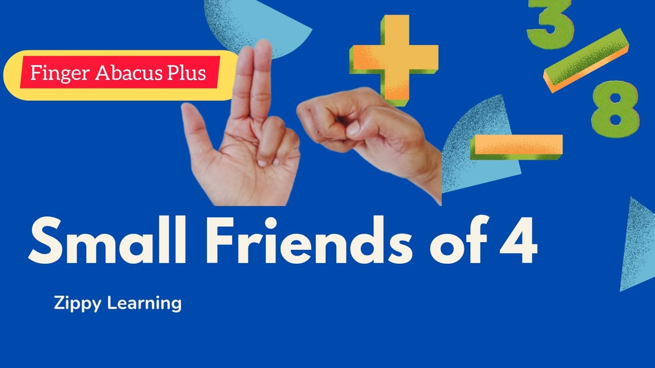 Finger Abacus Plus - Маленькие друзья из 4 человек | Zippy Learning #fingerabacus