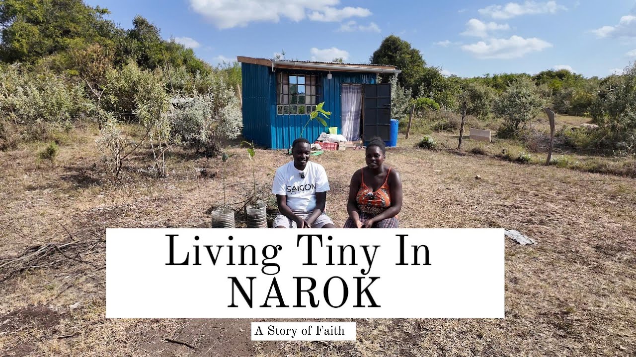 This 33 year old moved his young family from the city to a Tiny Mabati house in the wilderness