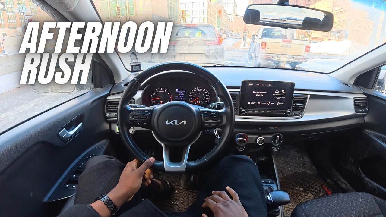 ASMR POV Drive | 2024 Kia Rio | That In-Between Hour, Downtown Rush
