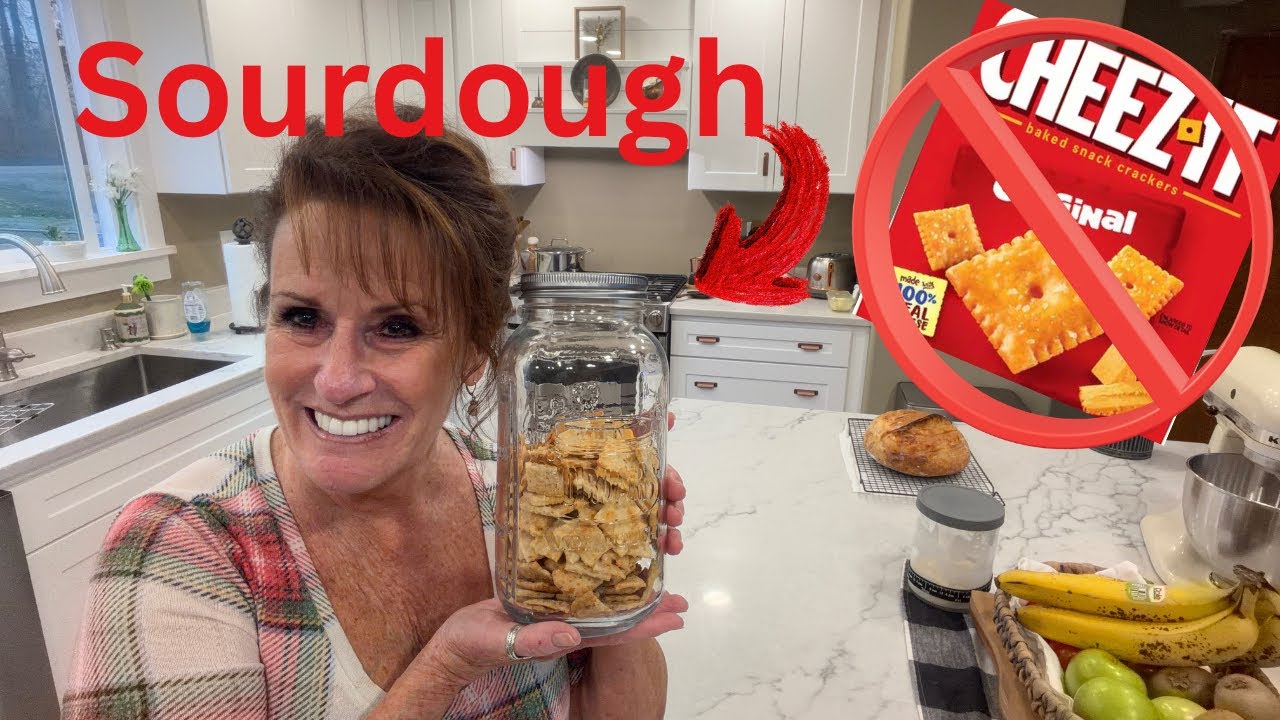 NEVER Buy Cheese Crackers Again Let’s Make Sourdough Crackers