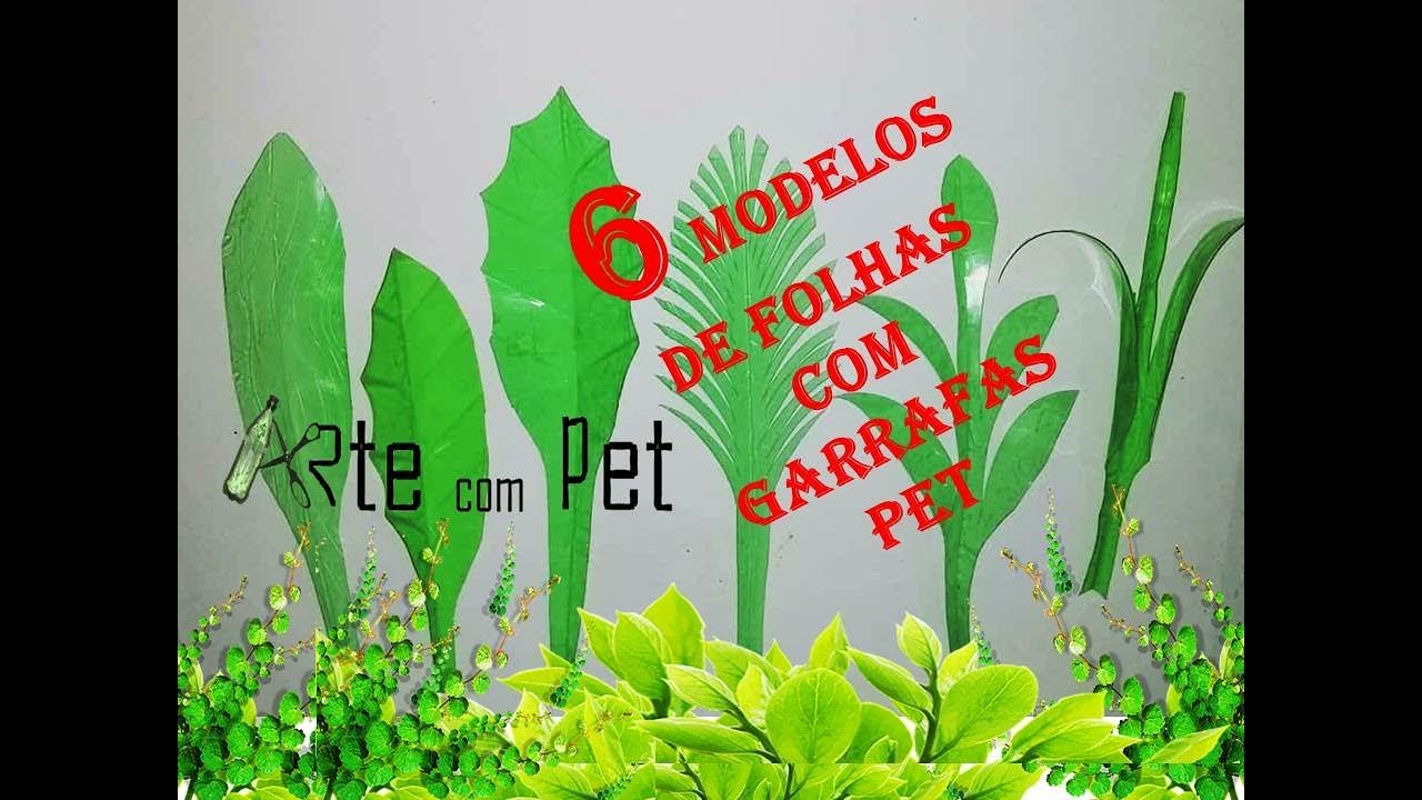 Como fazer folhas com garrafa pet | ARTE com PET