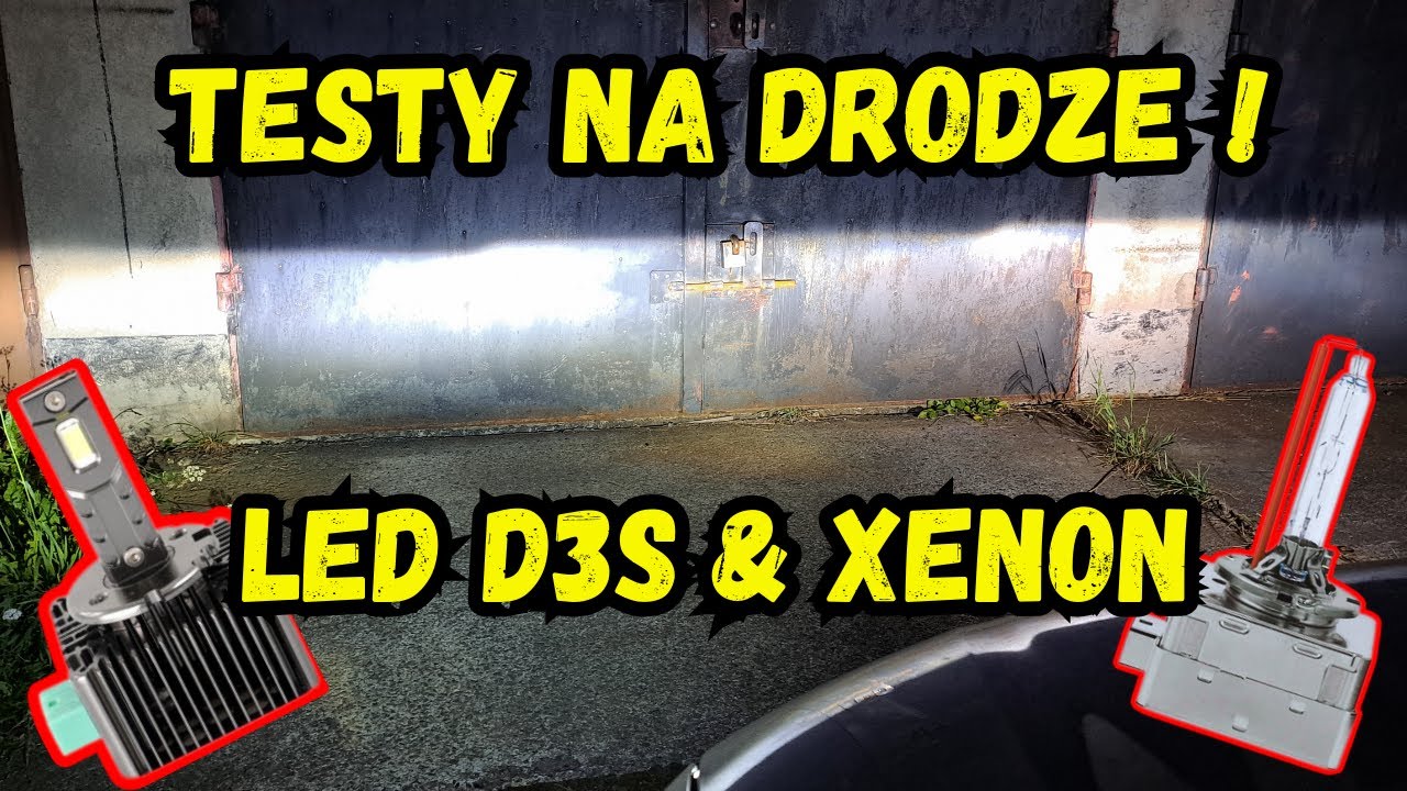 Test LED D3S & Xenon Philips – test na drodze i w deszczu