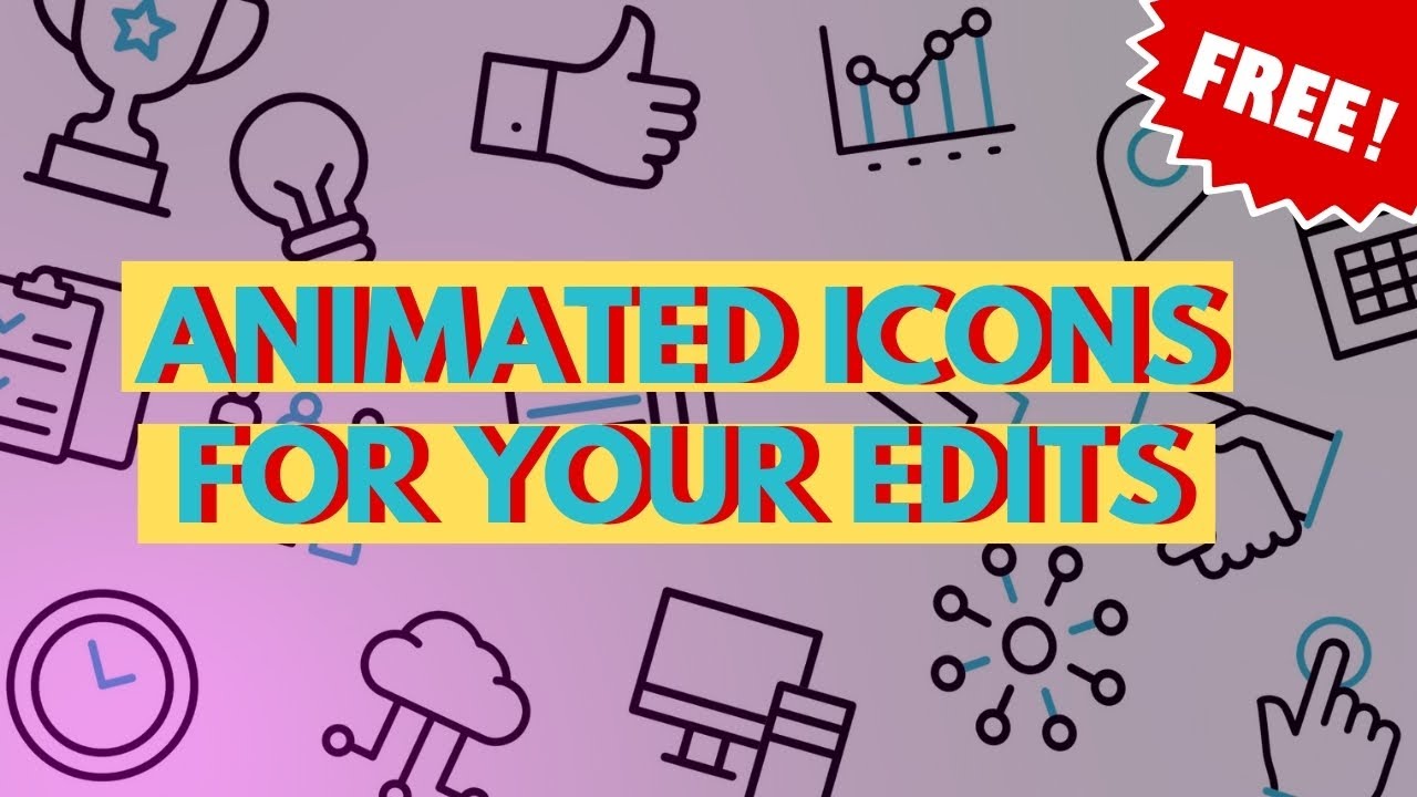 +30 TRENDY ANIMATED Icons For Your Next EDIT l FREE