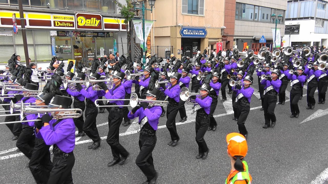 2018信州総文祭パレード　天理高校バトントワリング部＆天理教校学園高校マーチングバンド部「Where Eagles Soar」