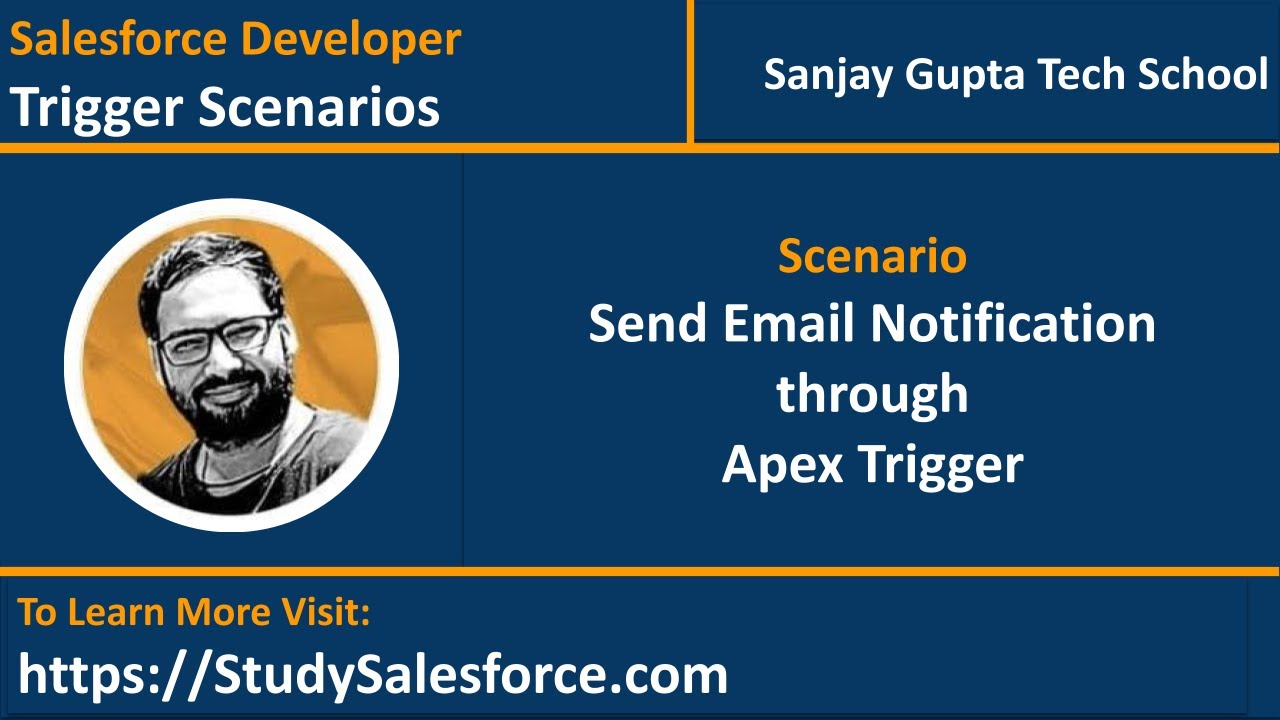 12 | Send Email Notification through Apex Trigger | Salesforce Development Training Videos