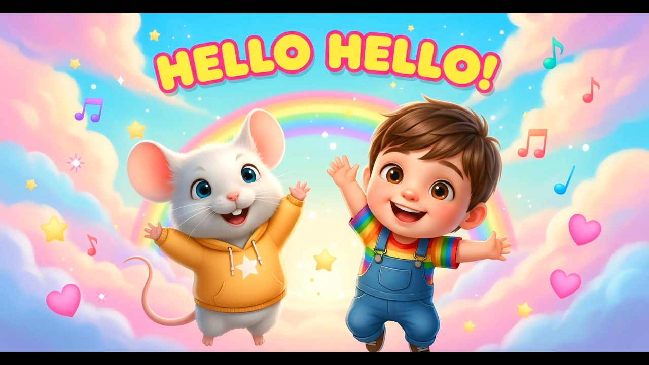 Hello Hello Song for Kids 👋 | Leo & Snowy Fun Land | Nursery Rhymes