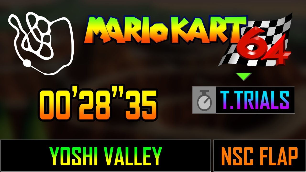 Mario Kart 64 - Yoshi Valley NSC flap in 00'28
