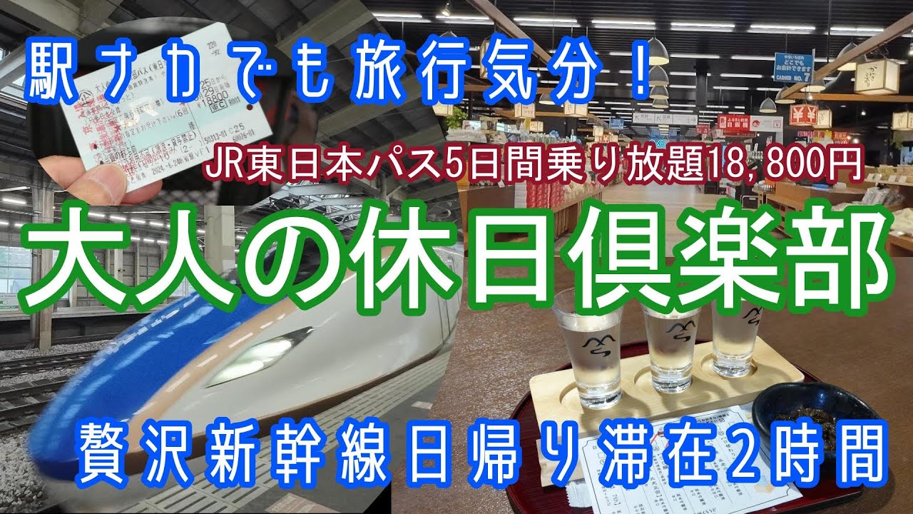 お得な旅！【大人の18切符】大人の休日倶楽部パスで贅沢な新幹線往復！滞在2時間日帰り旅・駅ナカが目的地