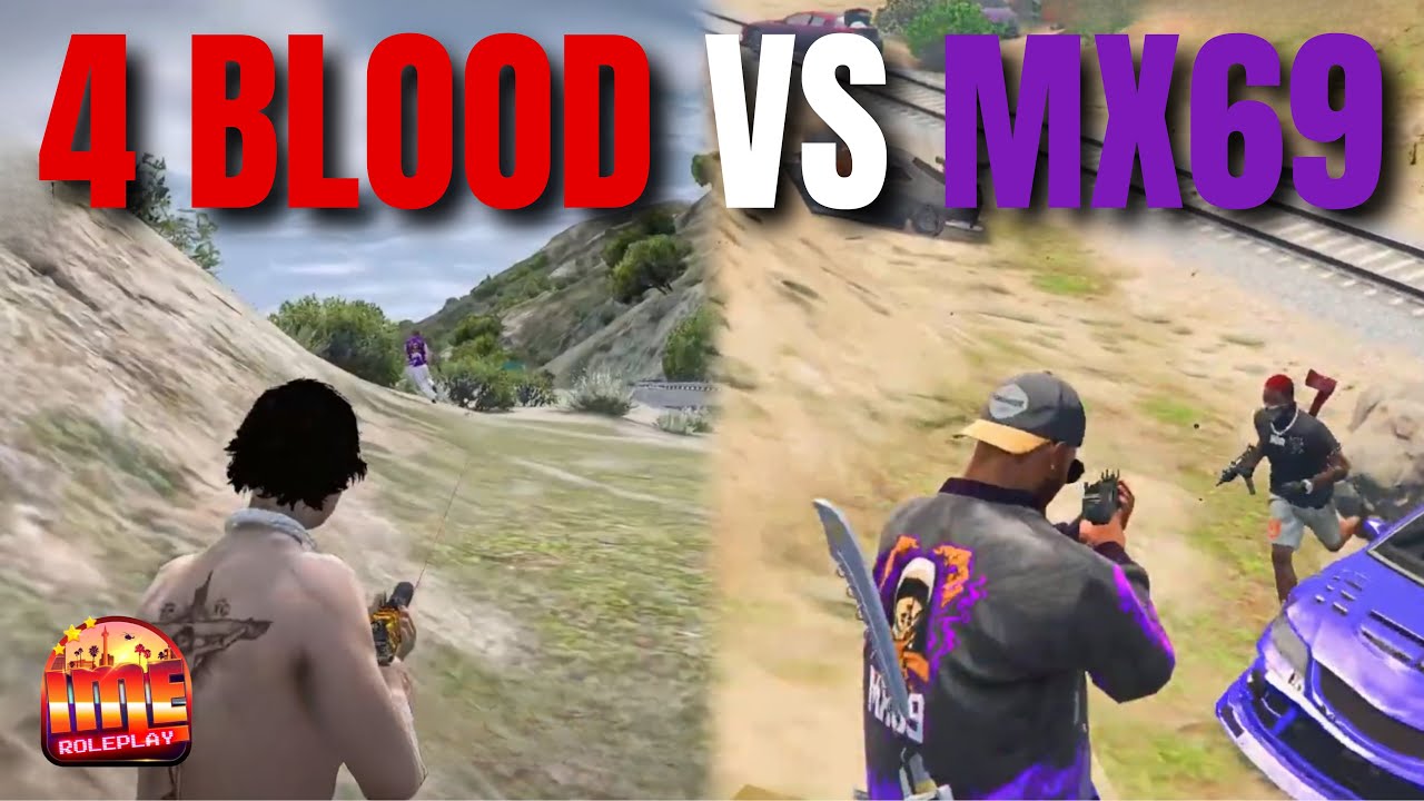 LAST BLOODY WAR !! MX69 VS 4 BLOOD #imeroleplay #imerp #4blood 