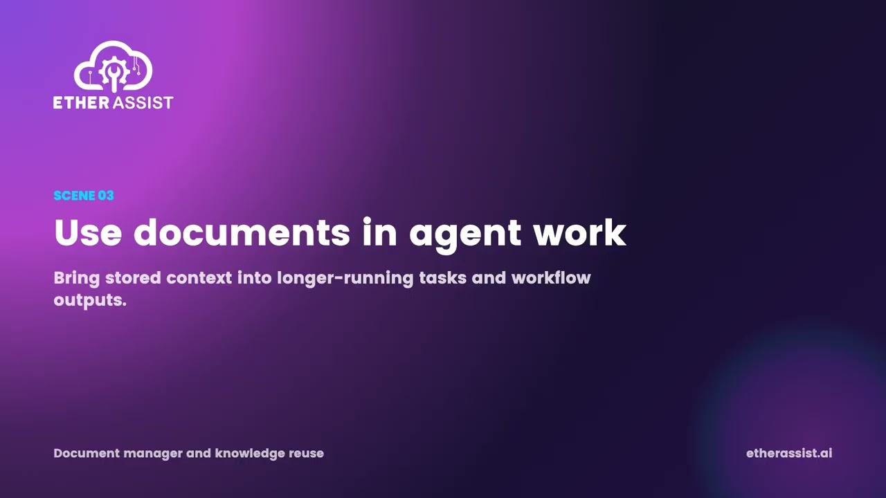 EtherAssist Document Manager | Reuse Knowledge in AI Answers