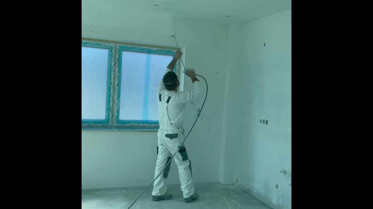 Airless / Farbe sprühen / ca 100 qm in weniger als 15 min. / Kertis Trockenbau