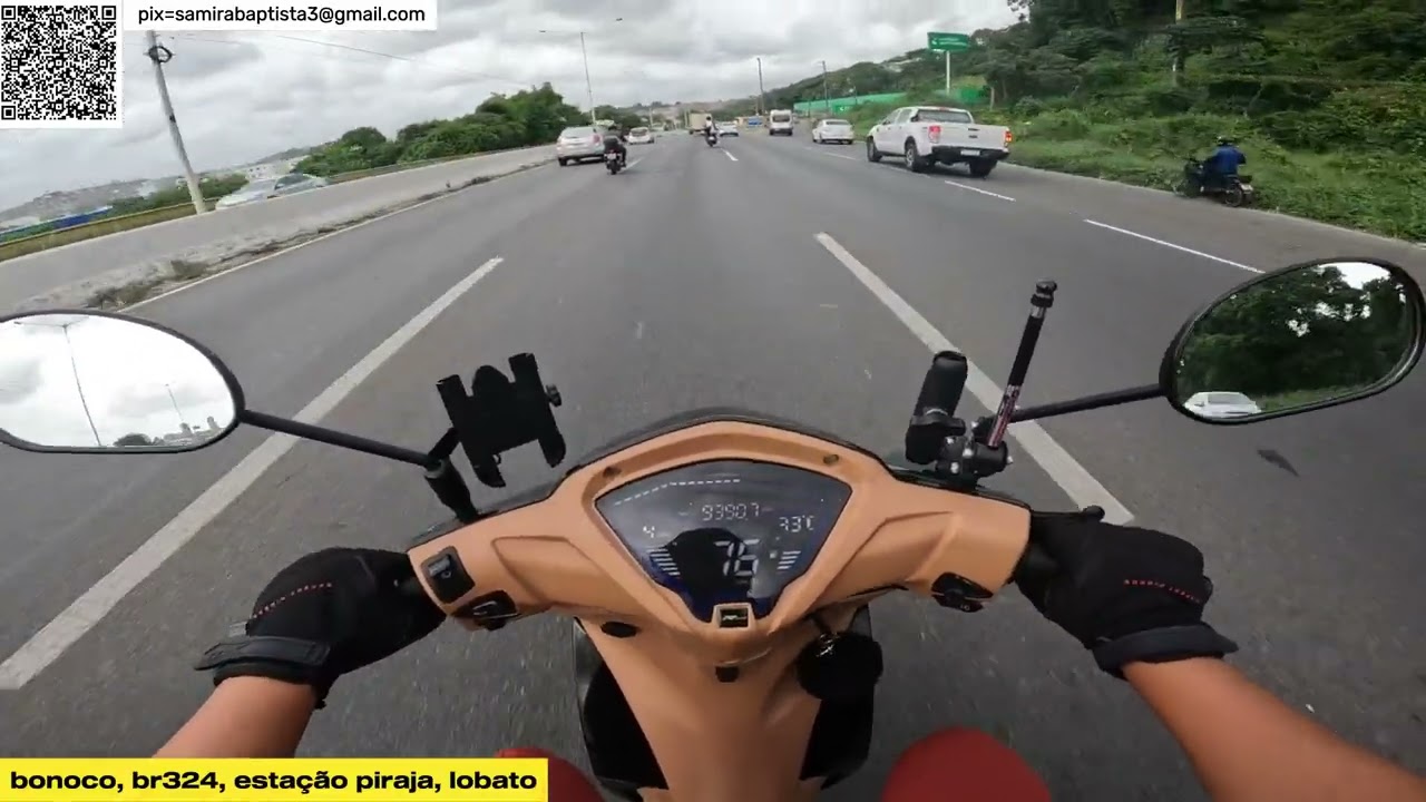 BR-324 NO CAOS 🔥💀 (mas a Rio 125 aguentou!)