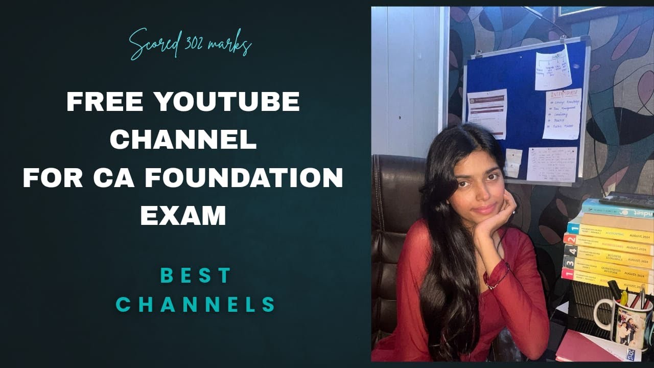 Youtube channels to pass your CA FOUNDATION exam . 