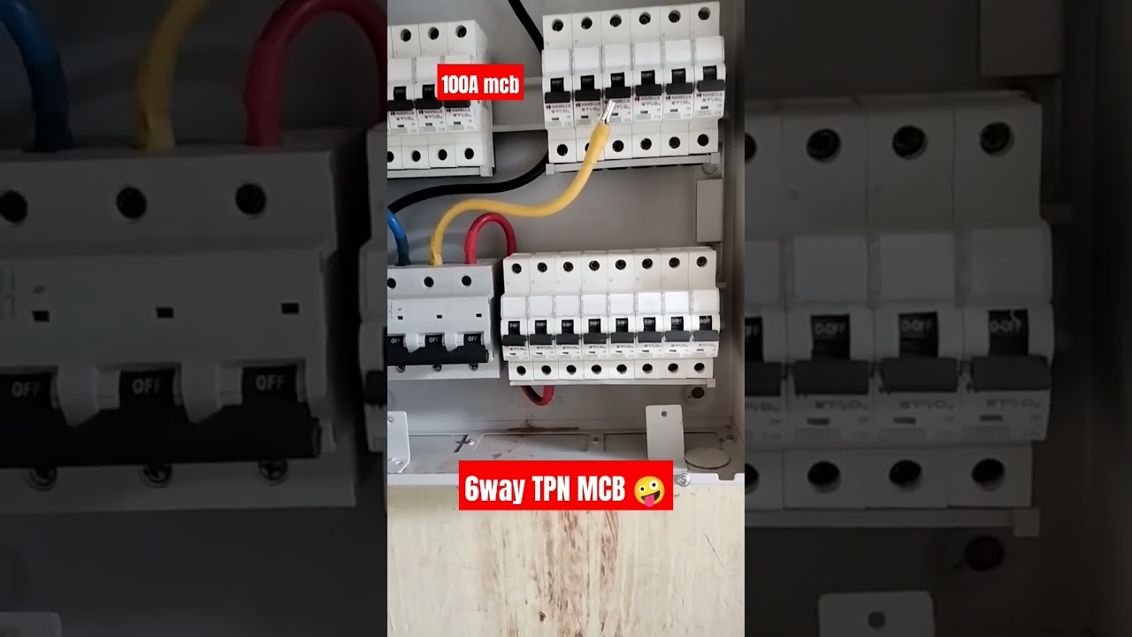 #100A MCB connection# 6way tpn MCB fitting #shorts #short #vairalshort 🤪🤪🤪