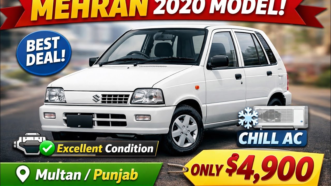 Suzuki Mehran 2020 White | Excellent Condition | Family Car for Sale