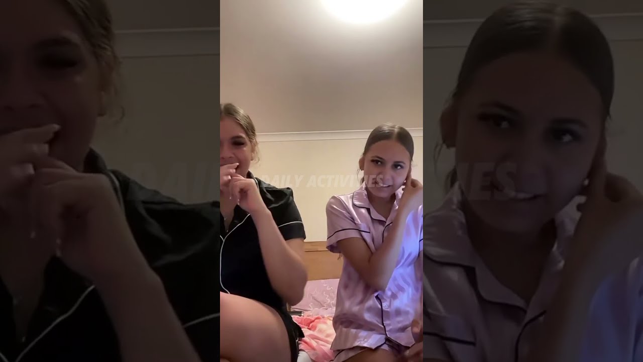 активность 😱две юные девушки перед сном