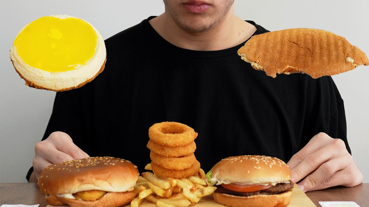 ULTIMATE MUKBANG COMPILATION 🍔🍰 The Best Burger & Chicken Bites (Relaxing)