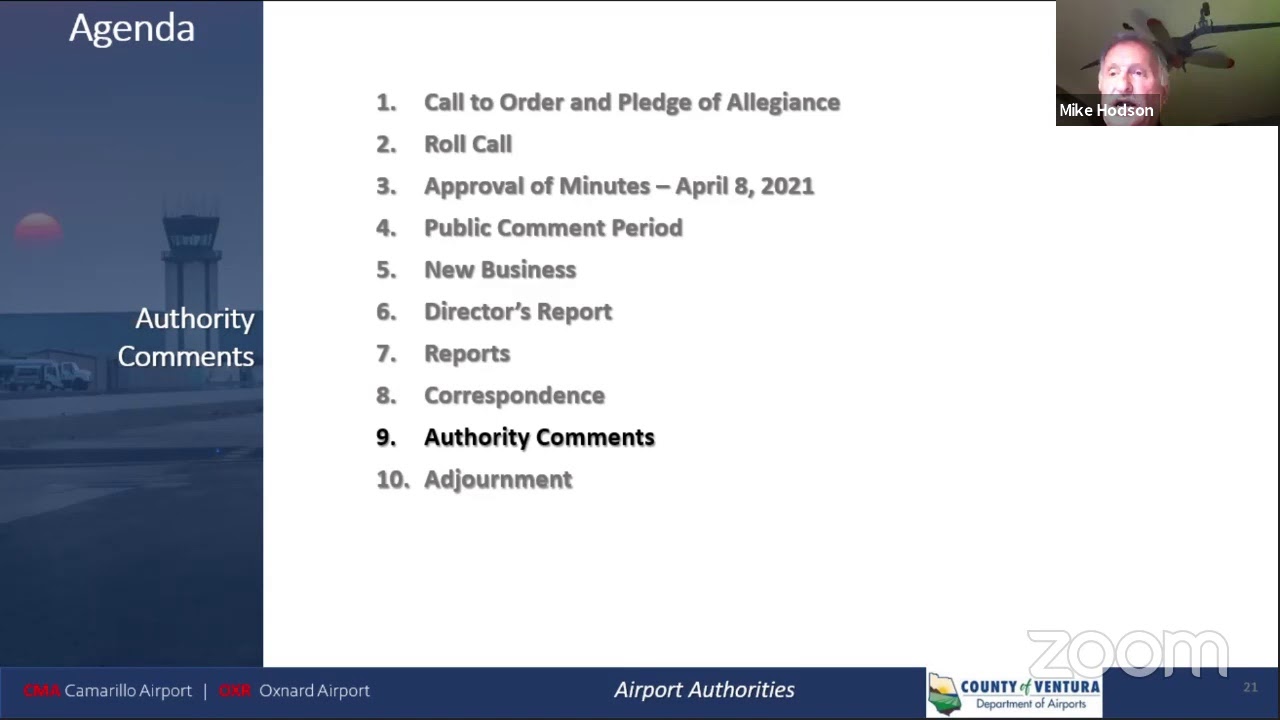 CAA/OAA Meeting 6/10/2021